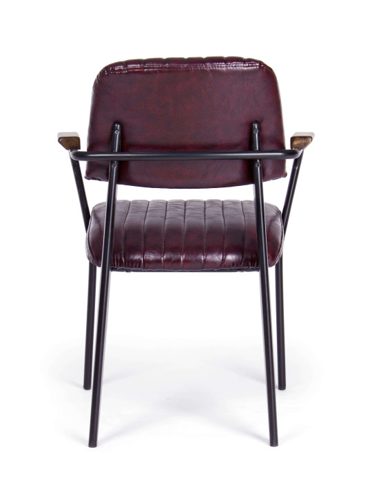 Lot de 2 chaises Nelly bordeaux Lot de 2 chaises Nelly bordeaux