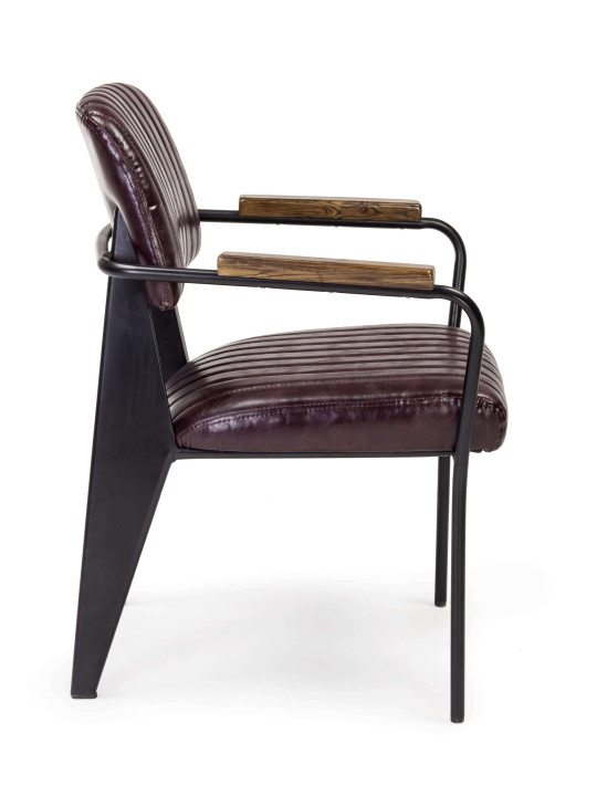 Lot de 2 chaises Nelly bordeaux Lot de 2 chaises Nelly bordeaux