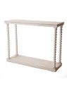 Console en bois blanc cérusé  Perla