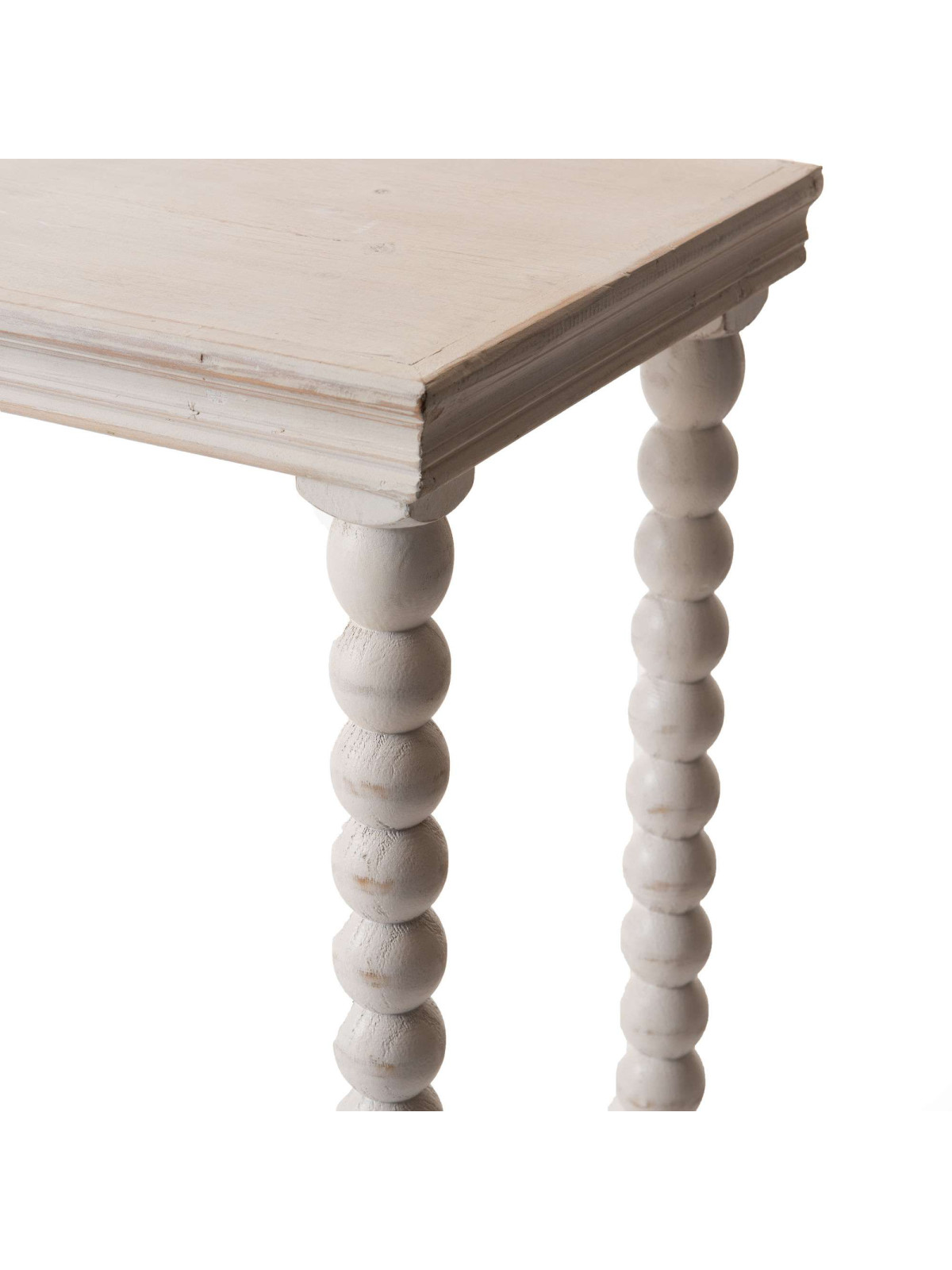 Console en bois blanc cérusé  Perla