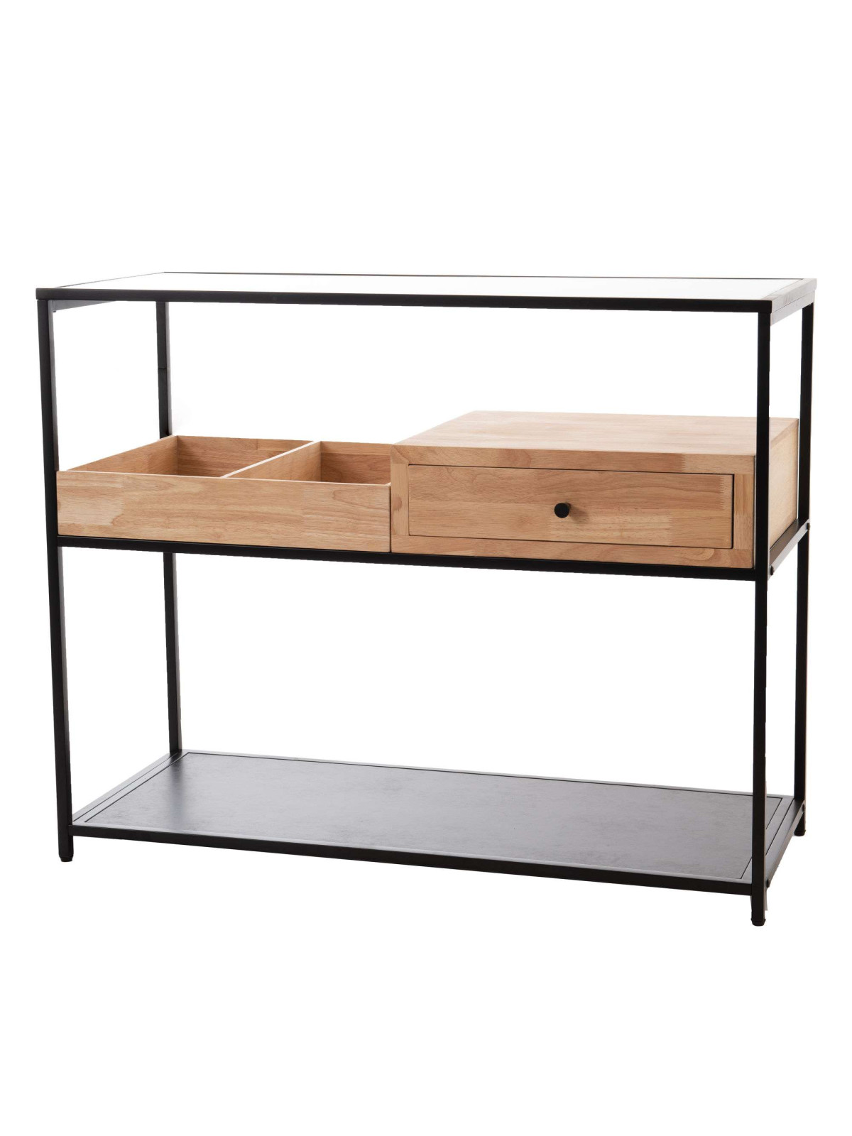 Console Lilo en bois et verre