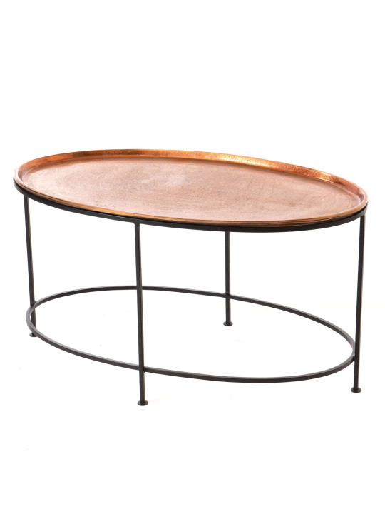 Table basse ovale cuivre  Amadeus