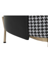 Fauteuil pied de poule et métal doré Fauteuil pied de poule et métal doré