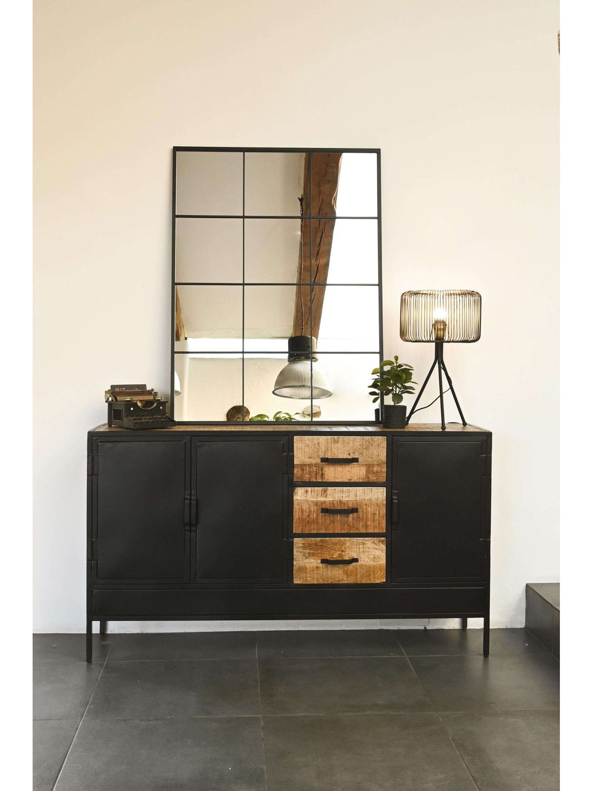 Buffet industriel Aston métal et bois