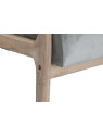 Canapé 2 places en bois d'acacia et lin gris clair Canapé 2 places en bois d'acacia et lin gris clair