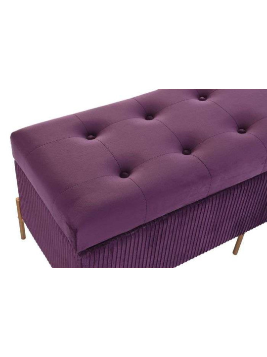 Banquette contemporaine en velours violet