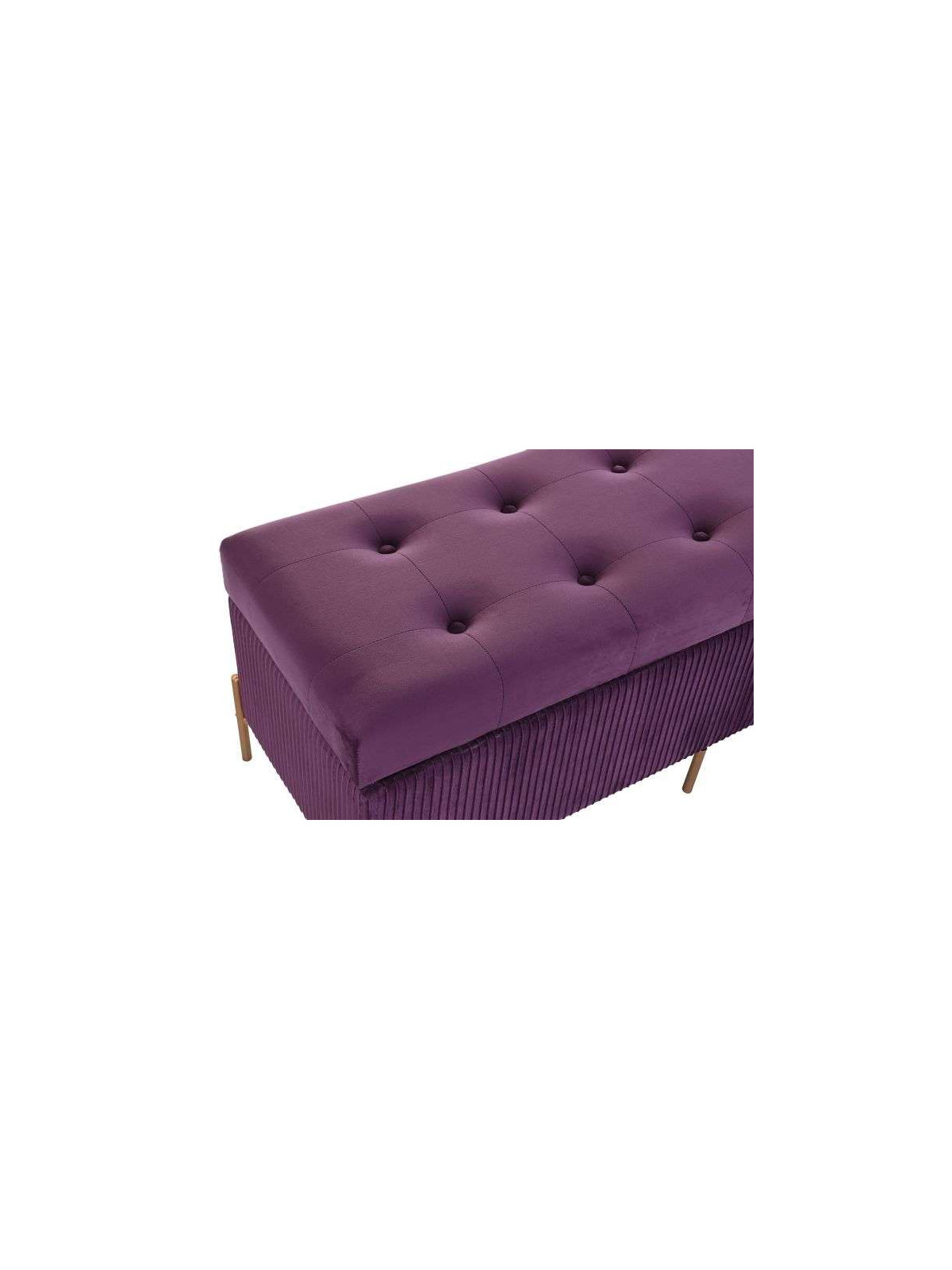 Banquette contemporaine en velours violet