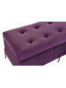 Banquette contemporaine en velours violet