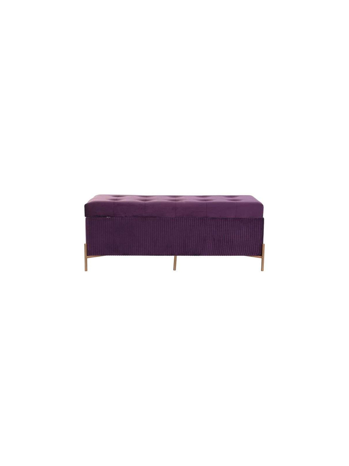 Banquette contemporaine en velours violet