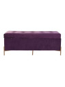 Banquette contemporaine en velours violet