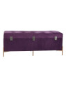 Banquette contemporaine en velours violet