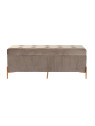 Banquette contemporaine en velours beige Banquette contemporaine en velours beige
