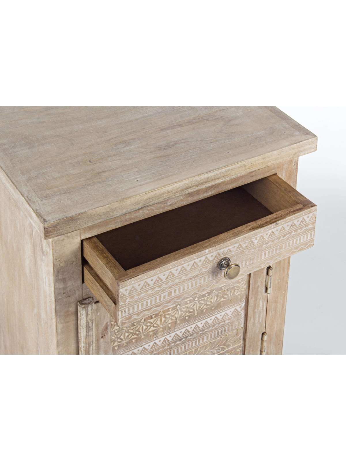 Table de chevet Mayra en bois de manguier