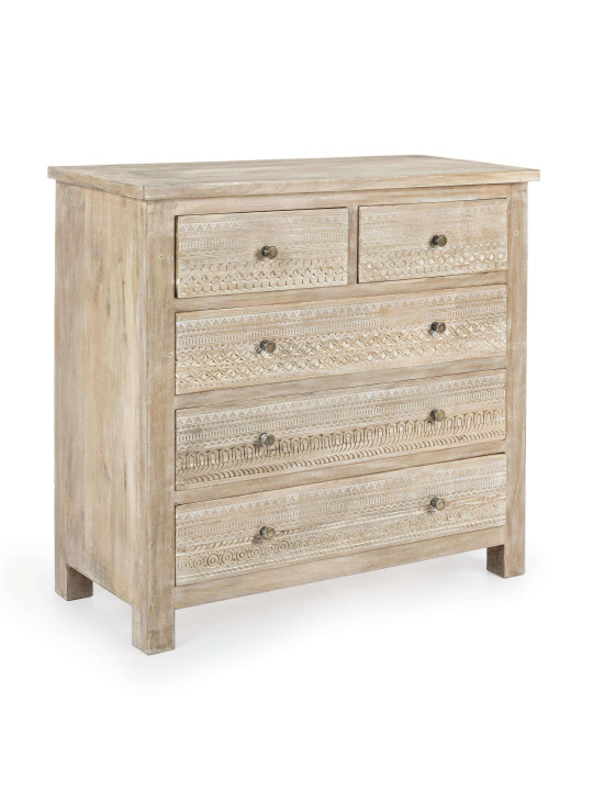 Commode Mayra en bois de manguier