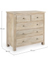 Commode Mayra en bois de manguier