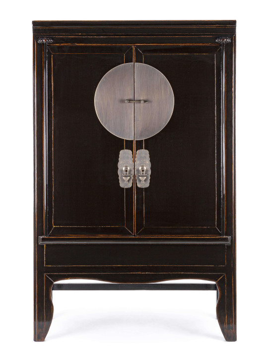Armoire Jinan en bois d'orme noir