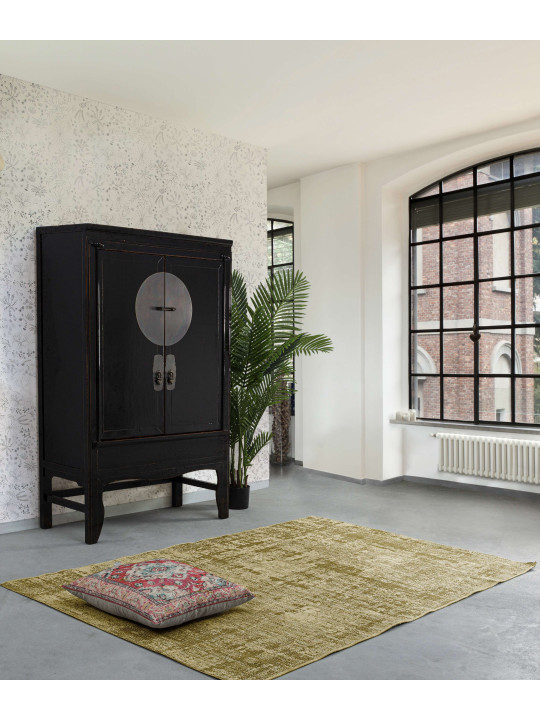 Armoire Jinan en bois d'orme noir