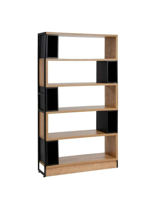 Bibliothèque noir et bois naturel Bibliothèque noir et bois naturel
