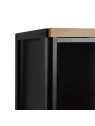 Bibliothèque noir et bois naturel Bibliothèque noir et bois naturel