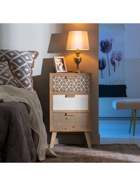 Table de chevet en bois Mina