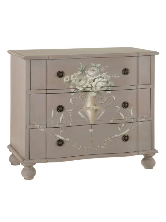 Commode fleurie Kos en bois d'épicéa Commode fleurie Kos en bois d'épicéa