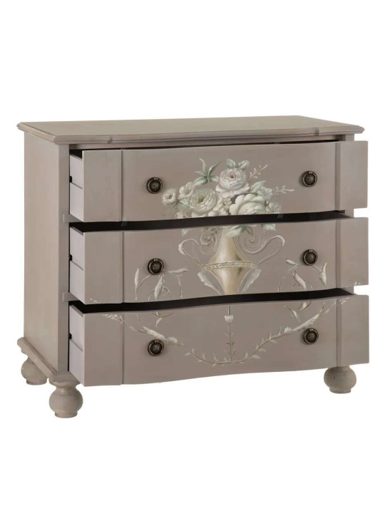 Commode fleurie Kos en bois d'épicéa Commode fleurie Kos en bois d'épicéa
