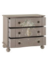 Commode fleurie Kos en bois d'épicéa Commode fleurie Kos en bois d'épicéa