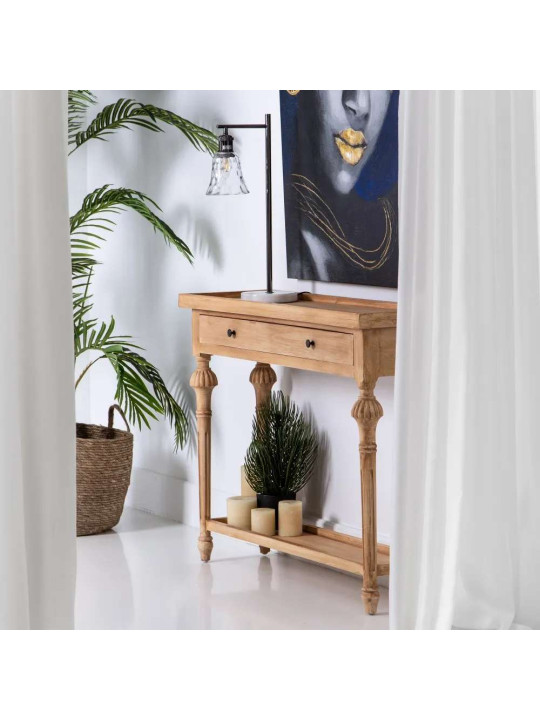 Console drapier en bois brut
