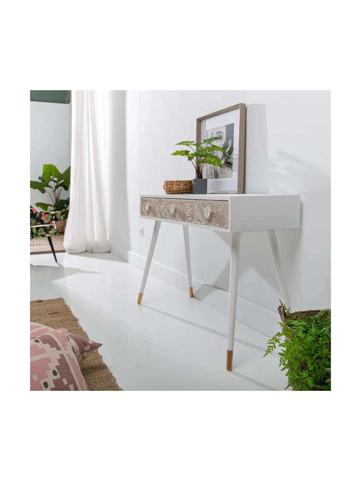 Console en bois sculpté Merida
