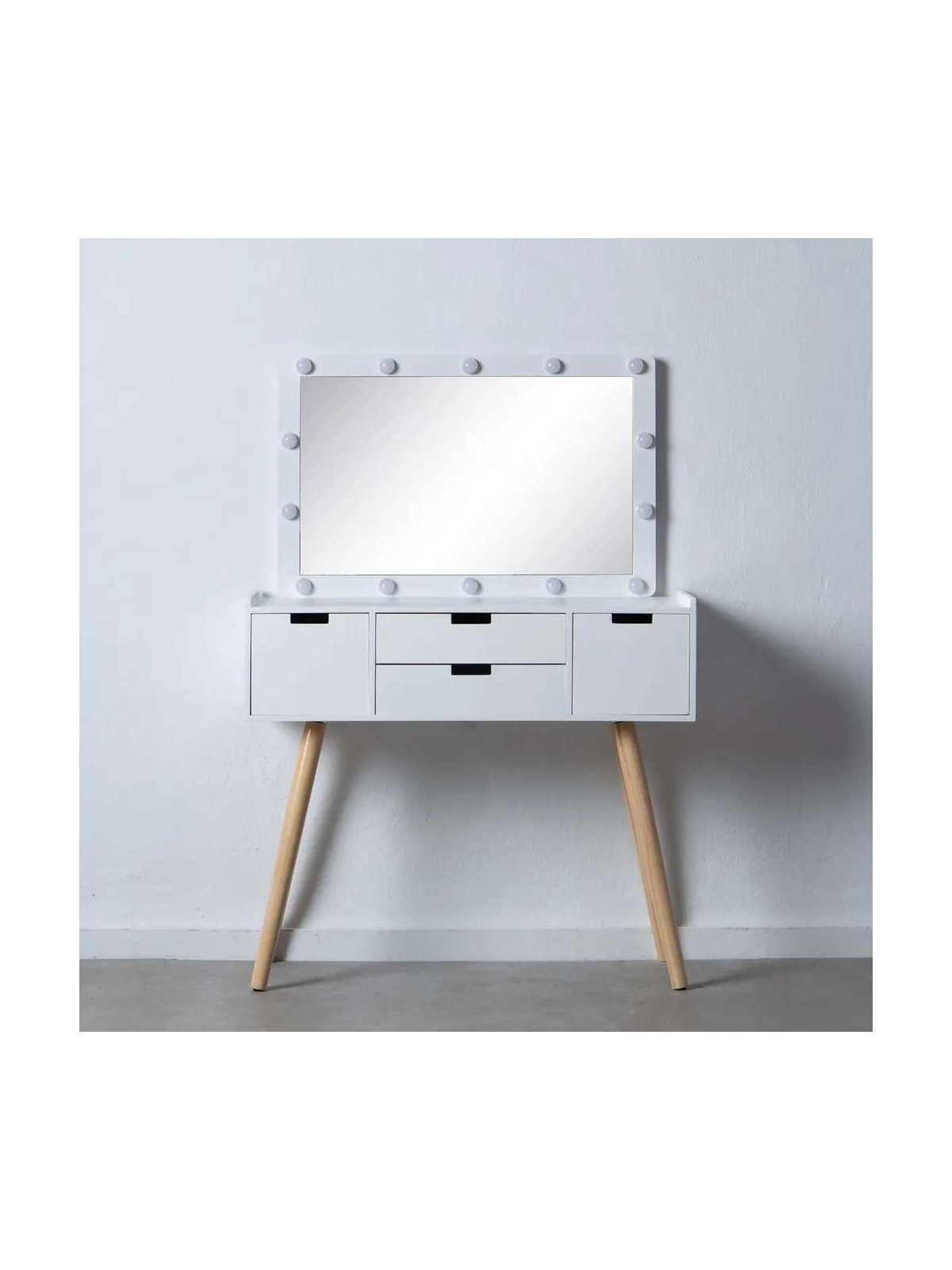 Coiffeuse en bois blanc