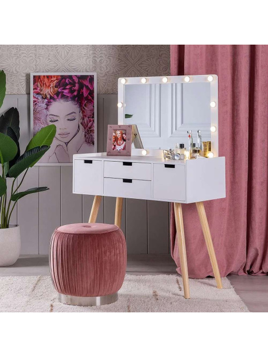 Coiffeuse en bois blanc Coiffeuse en bois blanc