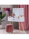 Coiffeuse en bois blanc Coiffeuse en bois blanc