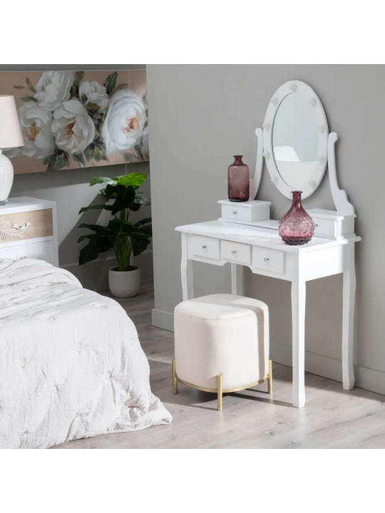 Coiffeuse en bois blanc Coiffeuse en bois blanc