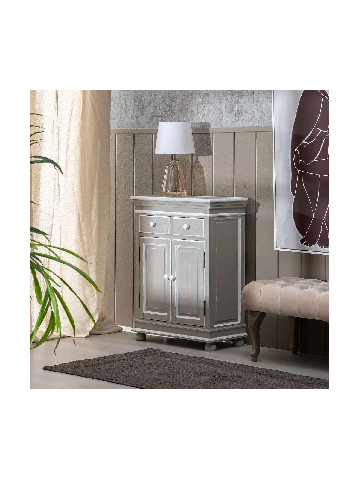 Buffet en bois blanc Aliénor