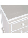 Commode 4 tiroirs gris cérusé Ambre Commode 4 tiroirs gris cérusé Ambre