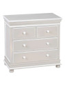 Commode 4 tiroirs gris cérusé Ambre Commode 4 tiroirs gris cérusé Ambre