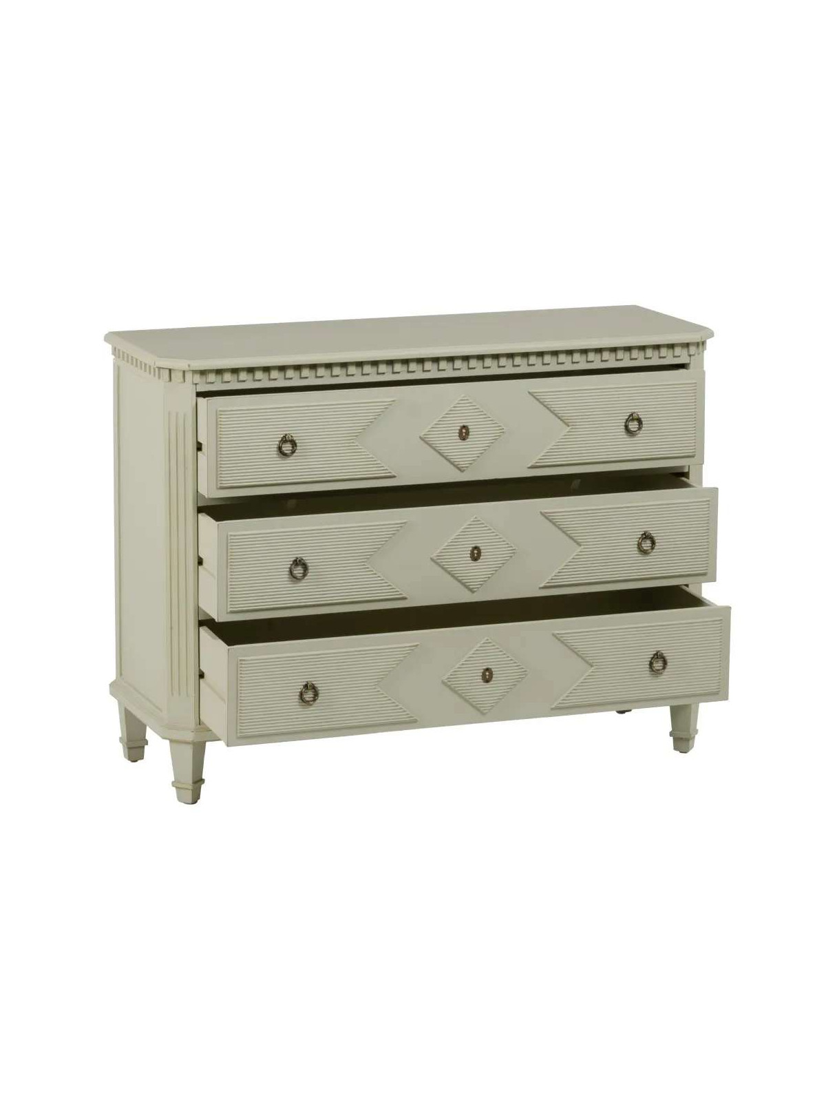 Commode Lazio en bois taupe patiné