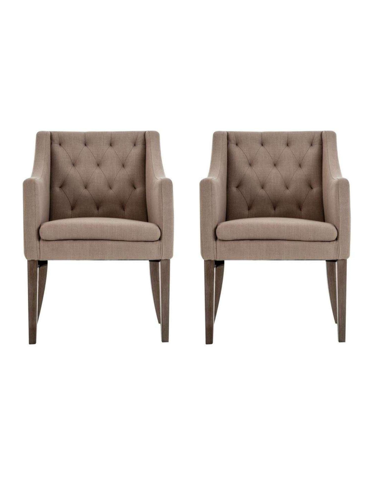 Fauteuil capitonné sable  Doubs