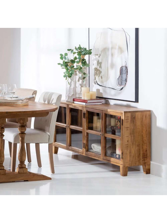 Buffet 4 portes en bois de manguier Buffet 4 portes en bois de manguier