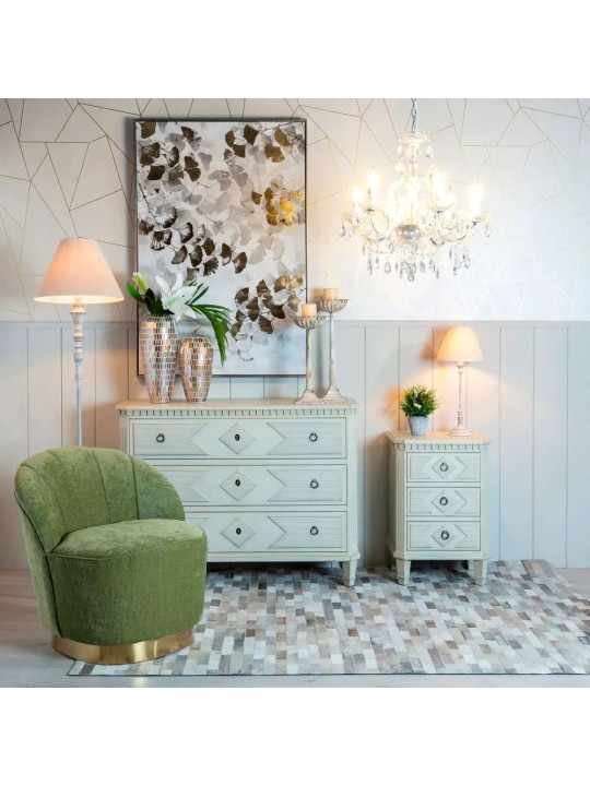 Commode Lazio en bois taupe patiné Commode Lazio en bois taupe patiné