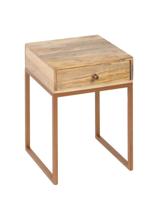 Table de chevet Eloi en bois de manguier Table de chevet Eloi en bois de manguier