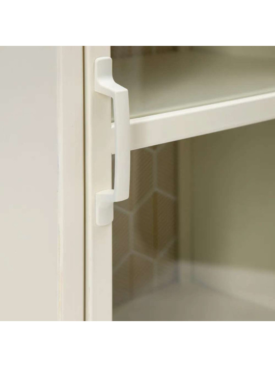 Buffet vitrine 1 portes Lucia en métal blanc Buffet vitrine 1 portes Lucia en métal blanc