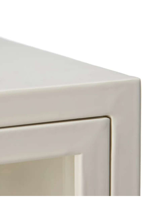 Buffet vitrine 1 portes Lucia en métal blanc Buffet vitrine 1 portes Lucia en métal blanc