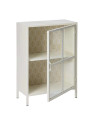 Buffet vitrine 1 portes Lucia en métal blanc Buffet vitrine 1 portes Lucia en métal blanc