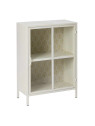 Buffet vitrine 1 portes Lucia en métal blanc Buffet vitrine 1 portes Lucia en métal blanc