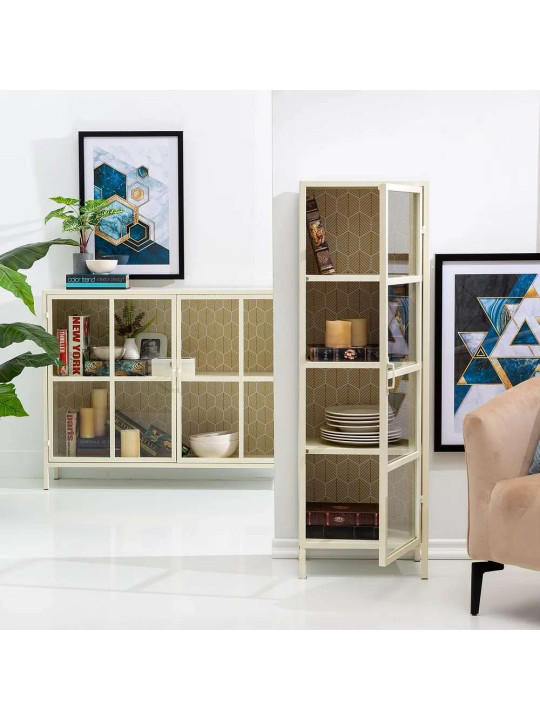 Vitrine Lucia en métal blanc Vitrine Lucia en métal blanc