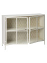 Buffet vitrine 2 portes Lucia en métal blanc Buffet vitrine 2 portes Lucia en métal blanc