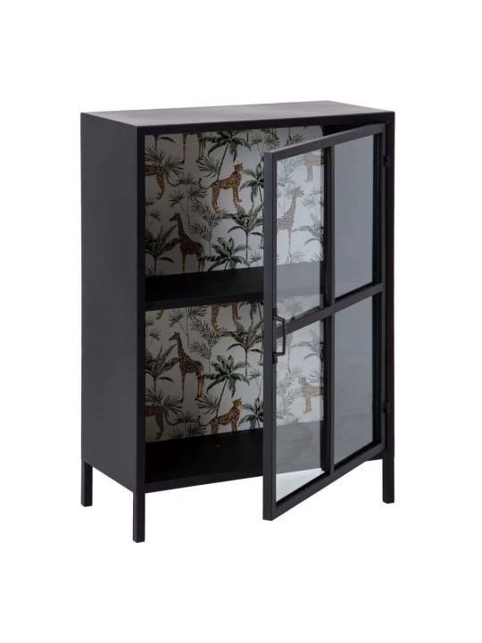 Buffet vitrine Lucia en métal noir Buffet vitrine Lucia en métal noir