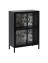Buffet vitrine Lucia en métal noir Buffet vitrine Lucia en métal noir