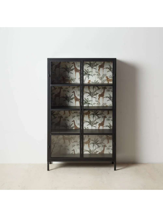Armoire vitrine Lucia en métal noir Armoire vitrine Lucia en métal noir